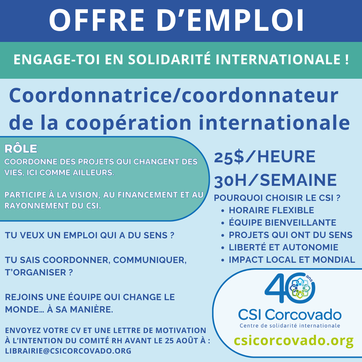 OFFRE d’EMPLOI
